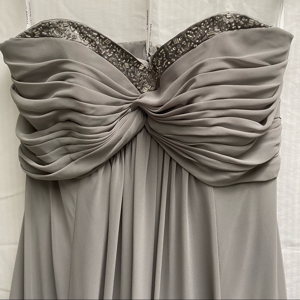 David’s bridal strapless maxi dress-mercury